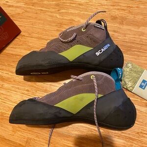 Scarpa Women’s Climbing Shoes - Purple Grey and Green